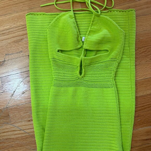 Ronny Kobo Electric Green Knit Dress - Picture 6 of 7